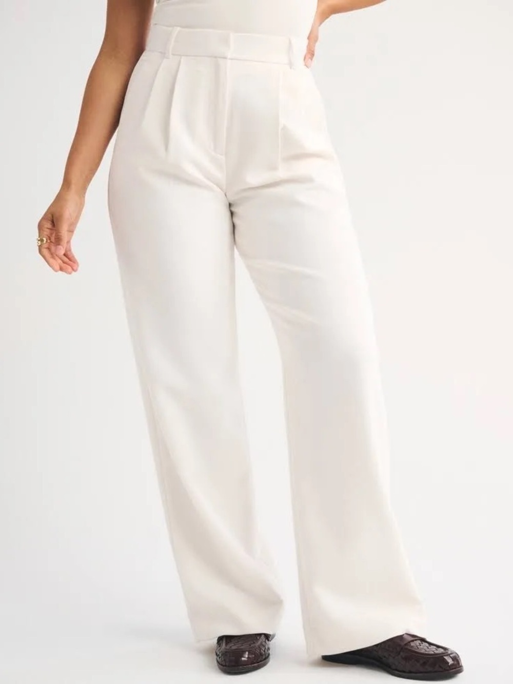 Women's Abercrombie & Fitch Curve Love A&F Sloane Tailored Wide Leg Pant